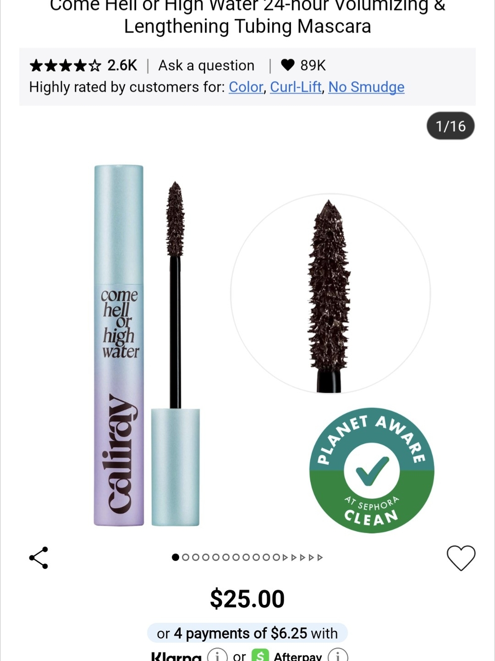 Caliray Come Hell or High Water Tubing Mascara